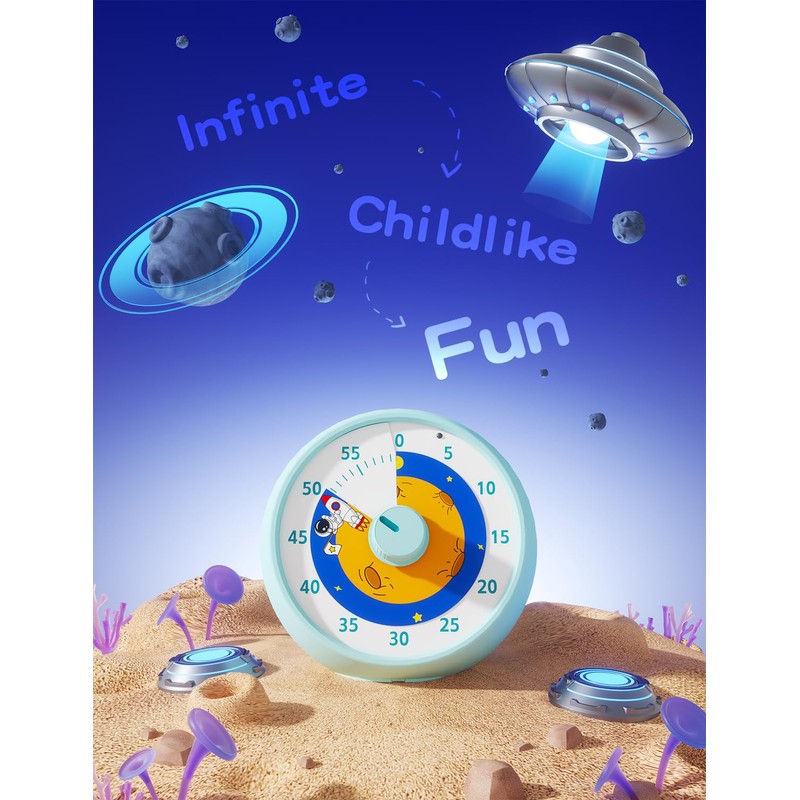 Visual Timer for Kids, 60-Minute Countdown Timer for Classroom Office
