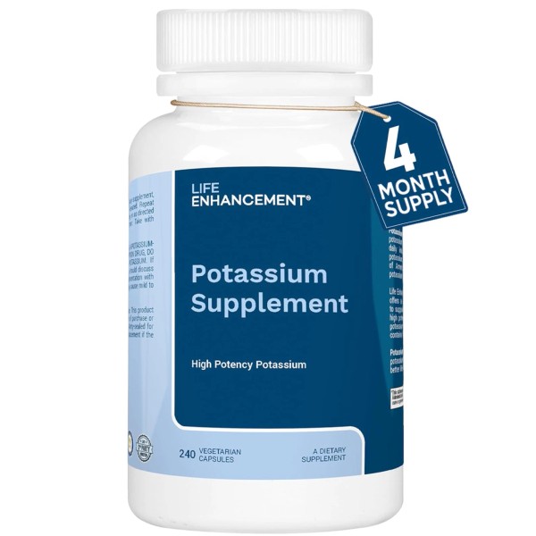 Life Enhancement High Absorption Potassium Supplement for Muscle, Brain &