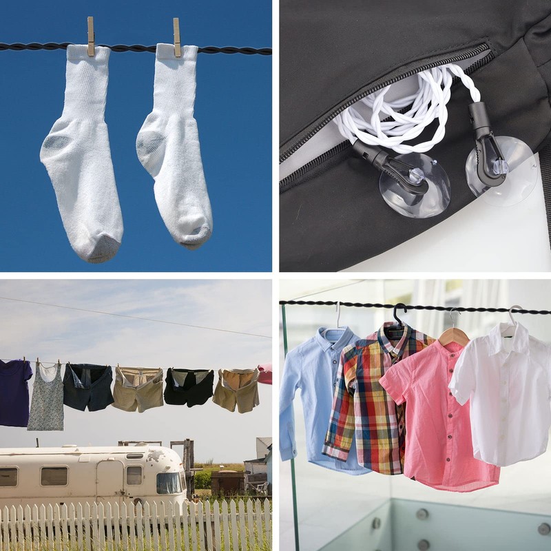 SZCXDKJ 2Pack Travel Clothes Washing Line, Extendable Travel Clothes Line