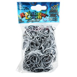 Rainbow Loom Dual Layer Bands, Zebra Stripe