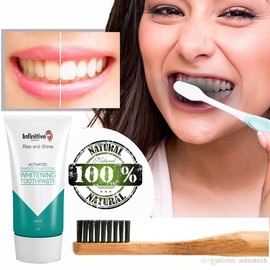 Infinitive Beauty Rise and Shine Activated Bamboo Charcoal Whitening Toothpaste Mint