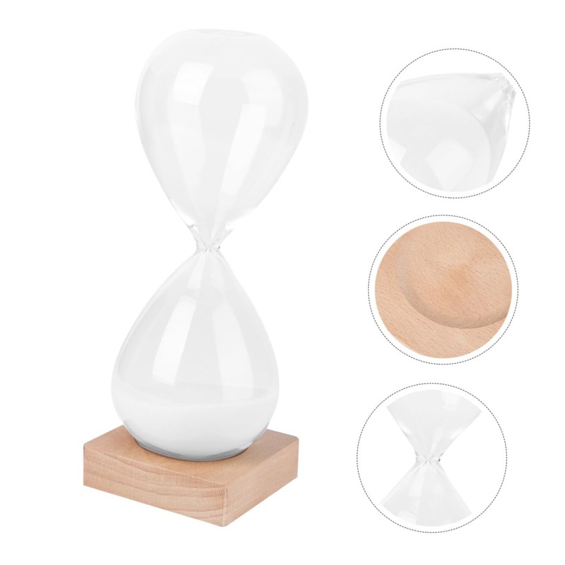 SHOWERORO Transparent Glass Timer Base Sand Clock for Home Decor