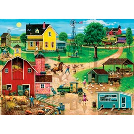 Masterpieces 500 Piece EZ Grip Jigsaw Puzzle for Adults, Family, Or Kids - After The Chores - 19.25"x26.75"