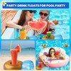 6 Pcs Ring Inflatable Drink Holder Diamond Ring Drink Pool