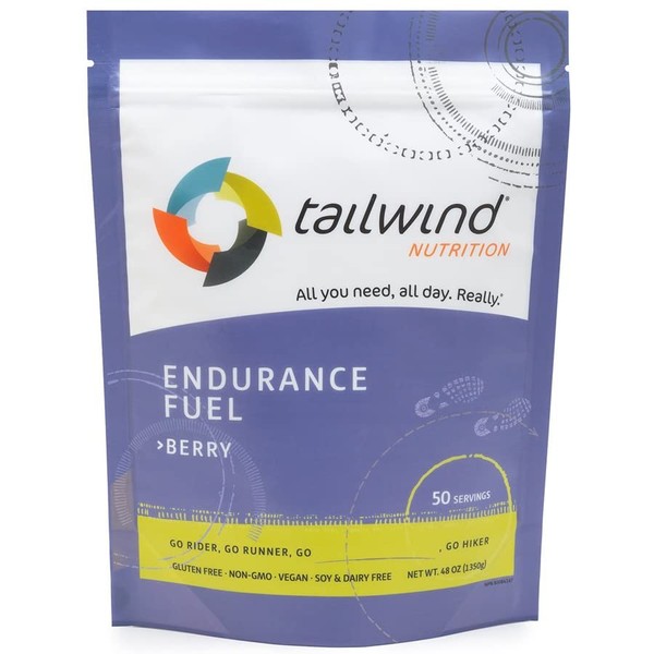 Tailwind Nutrition Berry Endurance Fuel 50 Serving - Hydration Drink Mix with Electrolytes, Carbohydrates - Non-GMO, Gluten-Free, Vegan, No Soy or Dairy
