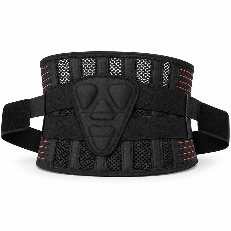 Lower Back Brace with 6 Stays - Adjustable Lumbar Support