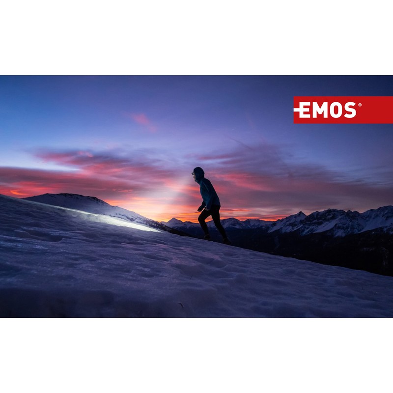 EMOS LED Headlamp with Red Light, Waterproof Head Torch IP43