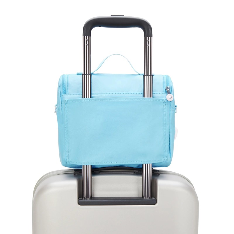 Kipling New Kichirou Metallic Lunch Bag Sea Blue Met