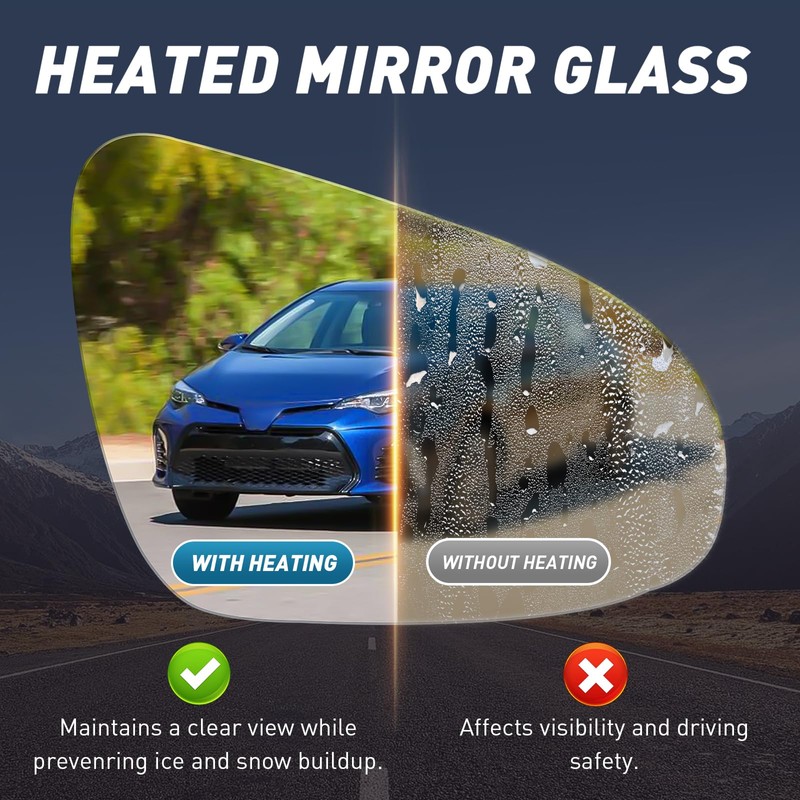 Passenger Right Side Mirror Compatible With Toyota Corolla 2014-2018 With
