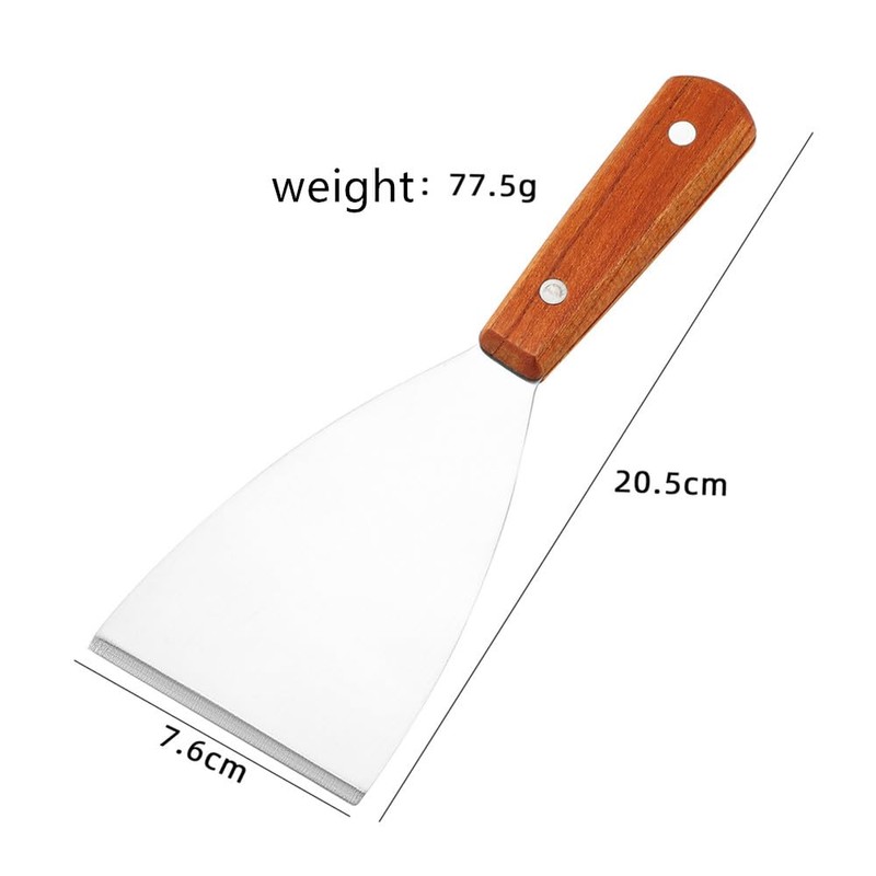 Grill Slant Edge Flat Scraper,Granmagazz 2 Pieces Stainless Steel Grill