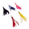 5Pcs Feather Trolling Fishing Lures Colorful Feather Jet Head Trolling