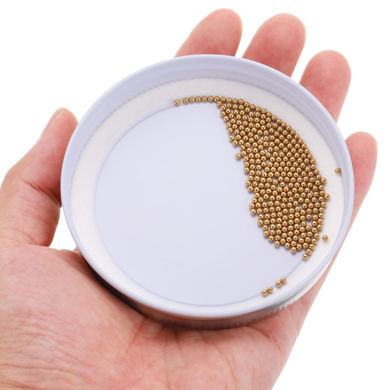 sourcing map 150pcs Precision Solid Brass Bearing Balls 2mm Industrial