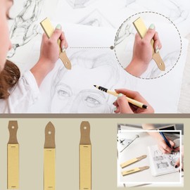 12Pcs Sandpaper Pencil Sharpener, Sketch Sandpaper Pencil Sharpeners, Charcoal and Crayons, Professional Drawing Accessory for Artists, Teens and Beginners