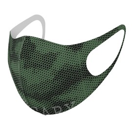 igsticker 011599 Design Mask, Set of 2, Polyester, Washable, Cloth Mask, XL Size, For Men, Camouflage Pattern