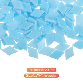 sourcing map 200g Glass Mosaic Tiles for Craft, Stained Glass Mosaic Tiles Bulk for Craft DIY Hobbies Art Project Sea Blue