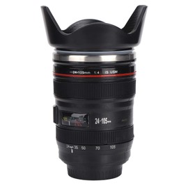 Simulation Camera Lens Cup Camera Lens Coffee Cup Camera Cup Fun Photo Coffee Cups Stainless Steel Lens Cup Thermos Flask Large Gifts for Photographers Housewares Friends School Reward