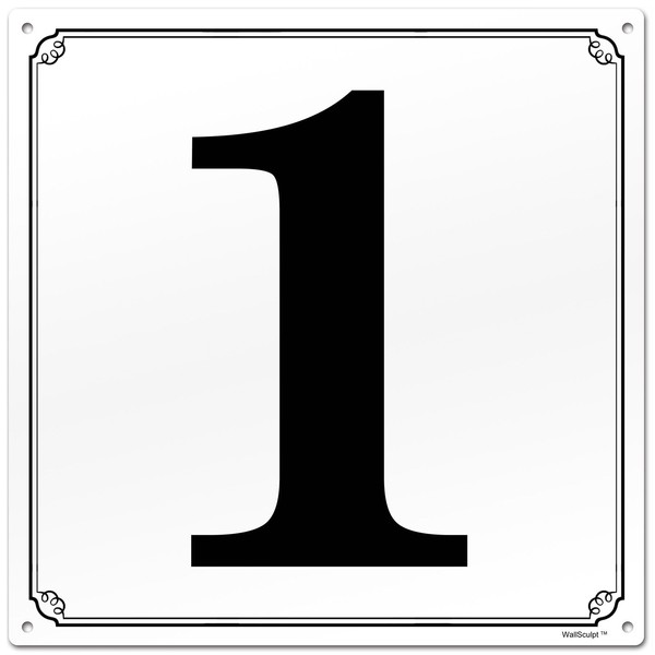 8x8" Parking Lot Number 1 Sign - High-Intensity Grade Aluminum,