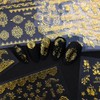 30 Sheets Gold Nail Art Stickers 3D Self-Adhesive Gold Lace