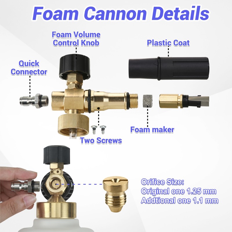 Tool Daily Foam Cannon for Pressure Washer with Double Tip