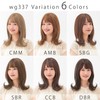 AQUADOLL Wg337DBR Wig, Medium, External Hall, Long, Full Wig, Blonde,