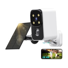PESAIR 2.4GHz WLAN Wireless Camera, Wireless Surveillance Camera Outdoor/Indoor with PIR Motion Detection, Surveillance Camera with Solar for Outdoor Use, Coloured Night Vision, Two-Way Audio, IP65