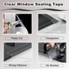 1 Roll Clear Window Sealing Tape, No Glue Window Insulating