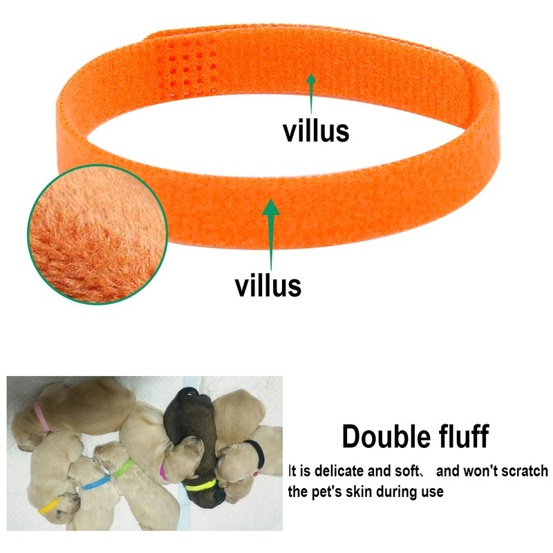 15 Pcs Puppy Whelping Collars Newborn Pet Collars Double-sided Soft