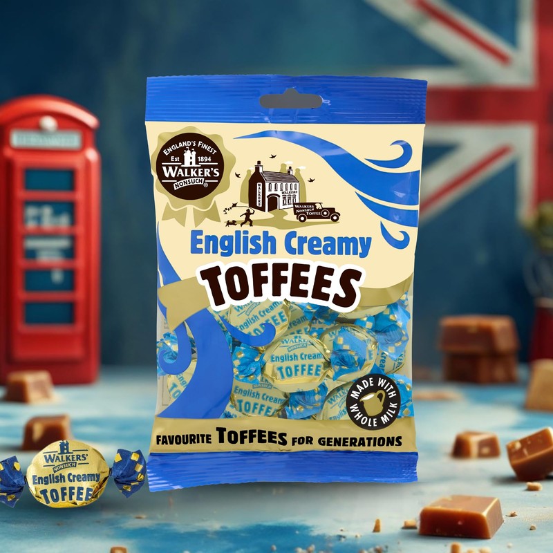 Walkers' Nonsuch English Creamy Toffees | with Whole Milk &