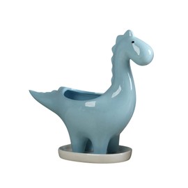 QUINTRA Flower Pots Dinosaur Flower Pot Decoration Ceramic Desktop Creative Succulent Planter Patio Lawn & Garden (Blue, One Size)