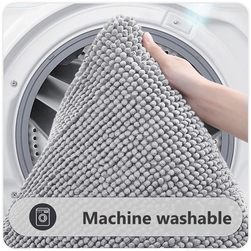flintronic Non-Slip Bath Mat,50 x 80 cm Chenille Bath Mat,