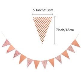 Pargleev Number 10 Foil Balloons with Bunting, 10th Birthday Helium Foil Balloons Giant Big 40inch Rose Gold Flag for Surprise Party Decorations Anniversary