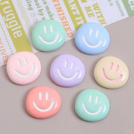 Fridge Magnets Cute Smile Face, 12 PCS Color Craft Strong Refrigerator Fridge Magnets for Kitchen Locker Office Classroom Whiteboard