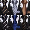 Barry.Wang Corbata clásica de seda para hombre, corbata de regalo