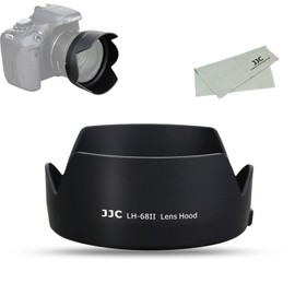 JJC ES-68 Reversible Petal Lens Hood for Canon EF 50mm F1.8 STM Lens, Replace Canon ES-68 Lens Hood, with Microfiber Cleaning Cloth