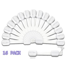 YTDSUP Baby Proofing Child Safety Locks, Baby Proofing Latches to Drawer Door Fridge Oven,Adjustable Strap, MultiUse Latches, Easy Installation, No Drilling Required (Upgraded White)