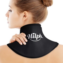 Hilph Neck Cooling Pads - Heat Cushion Neck Cooling Packs for Neck Pain, Sports Injuries, Swelling, Cervical Spine Surgery - Black