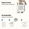 Leafory 2-Tier Folding Outdoor Side Table, Heavy Duty HDPE Patio