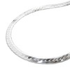 Chain necklace women curb chain flattened from 925 silver diamond
