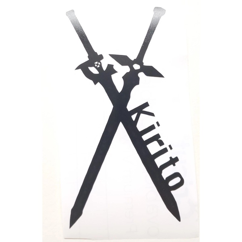 Kirito Kirigaya Sword SAO Sword Art Online Black Sticker Vinyl