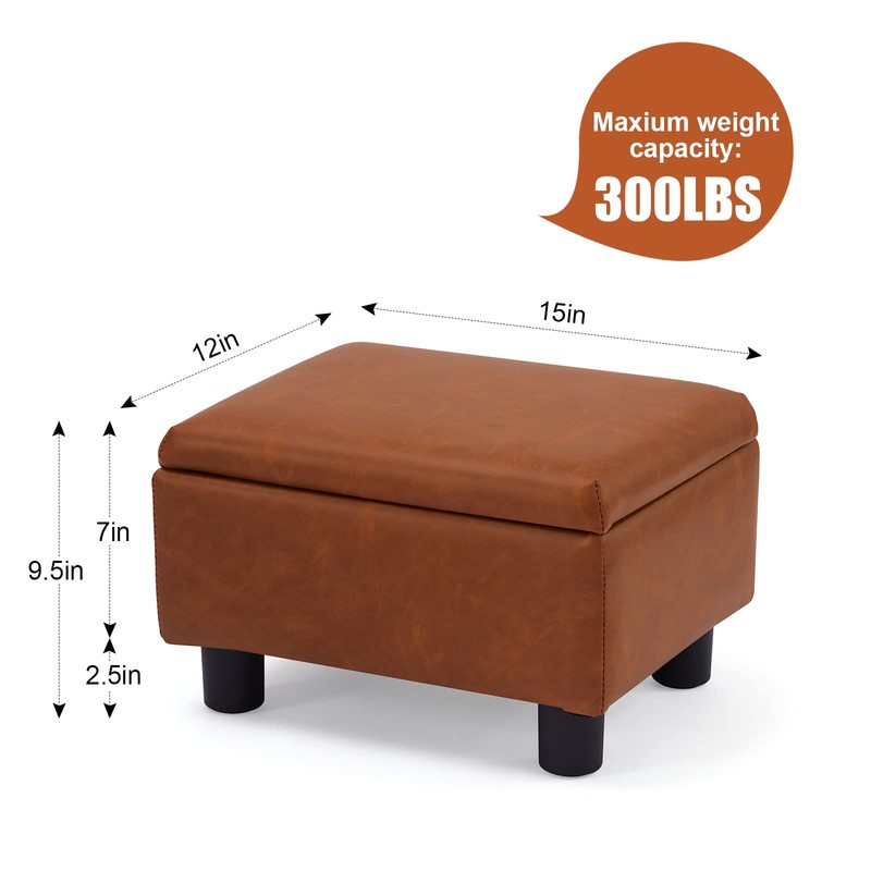 BAKSEA Small Foot Stool Under Desk Foot Stools Ottoman Footstool