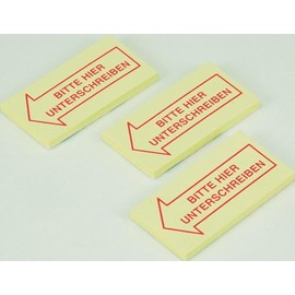 Sticky Notes 35 x 70 mm Yellow 50 Sheets Signing D (5651-01-UNT)