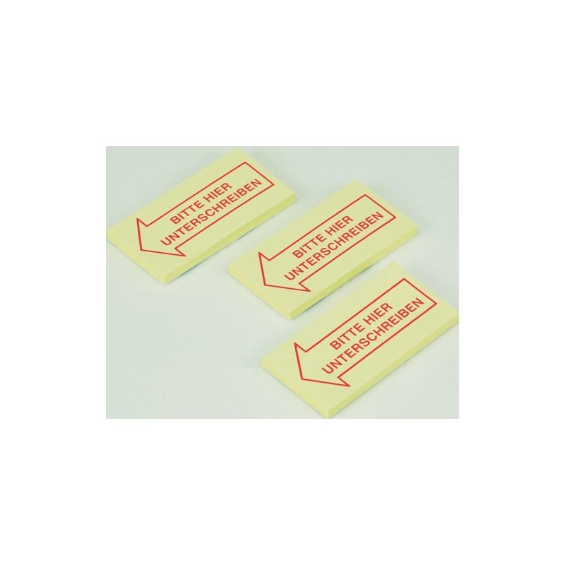 Sticky Notes 35 x 70 mm Yellow 50 Sheets Signing