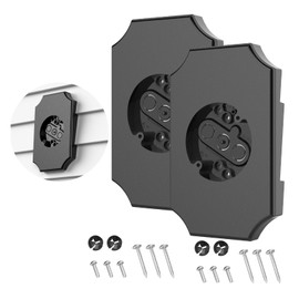 Vinyl Siding Mounting Blocks, Outdoor Siding Mounting Kit, Light Mounting Block with Built-in Electrical Box, Siding Mounting Plate for 1/2 inch Lap Double (Black - 2 Pack, Big)
