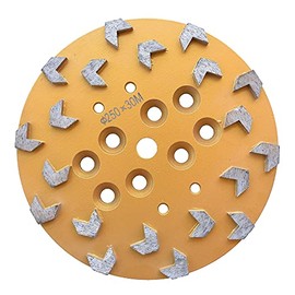 ACTINTOOL 10 in. x 3/8" Threaded 20 Pcs Arrow Segments Epoxy Mastics Thinset Coating Remove Grinding Cup Wheel Plate for Husqvarna, Blastrac, Edco, MK Grinder (Arrow Segment 20 Pcs)