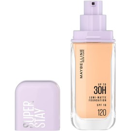Maybelline Super Stay Lumi Matte Base de Maquillaje Líquida, Alta Cobertura con Acabado Mate Luminoso, Tecnología Lightwear 30H de Duración, Tono 120, 30 ml