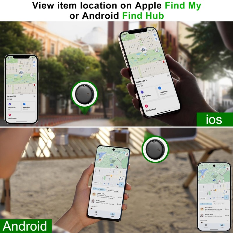 2026 Upgrade 4-Pack Smart Bluetooth Tracker – Android AirTag, Works