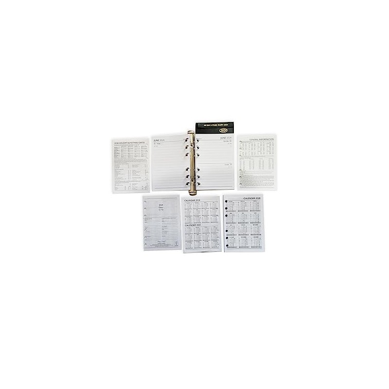 New Day a Page Diary Inserts 2025 Suitable for Middle