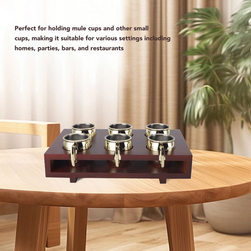 6Pcs Mule Mug Holder Set Sturdy Hammered Cocktail Drink Beer