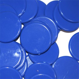 P4G Plastic Counters 30mm Diameter x 25 (Blue)