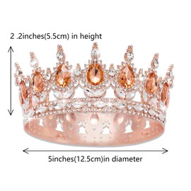 Queen Crown Rhinestone Wedding Crowns and Tiaras for Women Costume Party Hair Accessories Princess Birthday Crown Crystal Bridal Crown